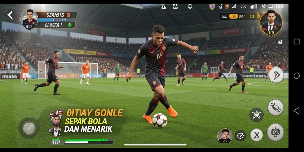 Gambaran menarik dari gameplay sepak bola di 116X