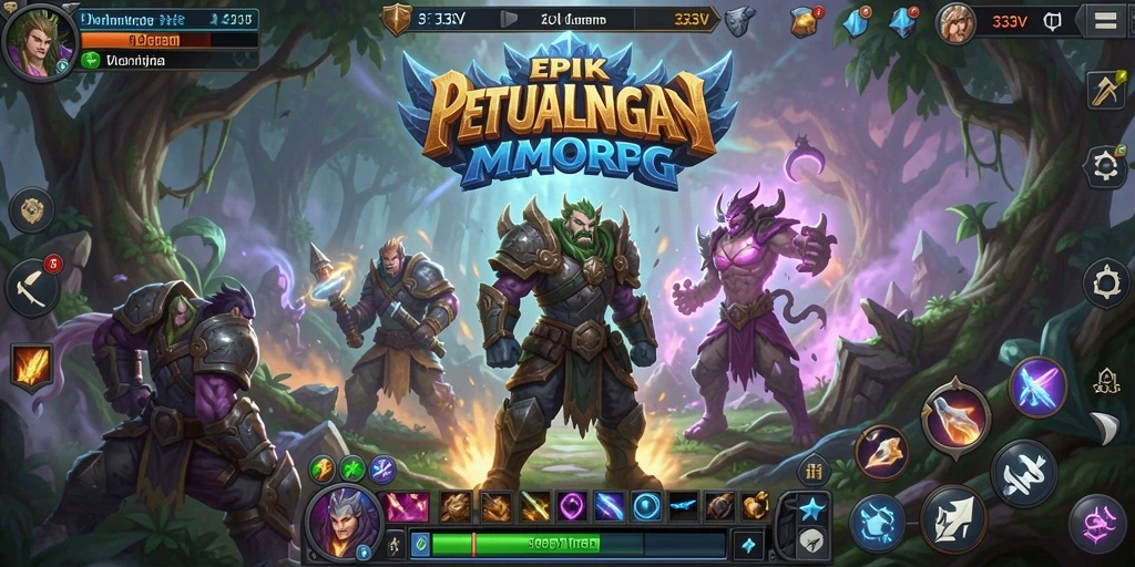 Tampilan epik gameplay dengan karakter dalam pertempuran di dunia <strong>333V</strong>.