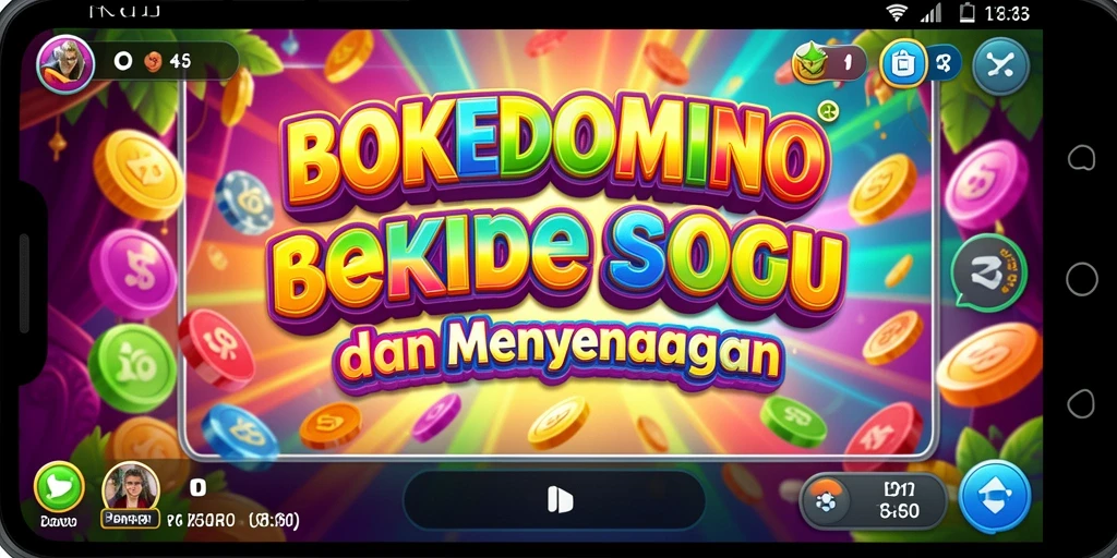 Tampilan gameplay BOKEDOMINO yang menarik dan penuh warna.