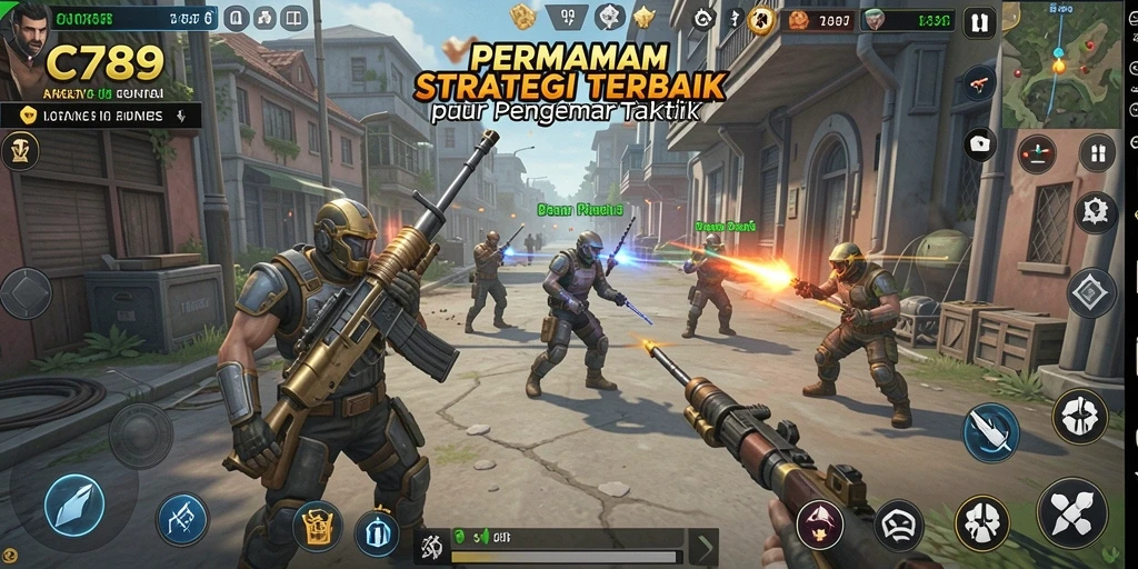 Screenshot menunjukkan aksi mendebarkan dalam C789 dengan pendekatan strategis yang mendalam.