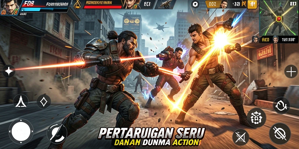 Tampilan seru dalam aksi pertempuran di FO8.