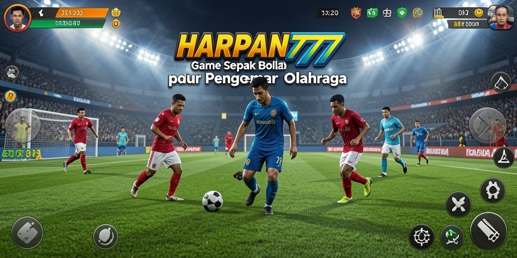Screenshot gameplay dari HARAPAN777 menampilkan aksi sepak bola yang mendebarkan.