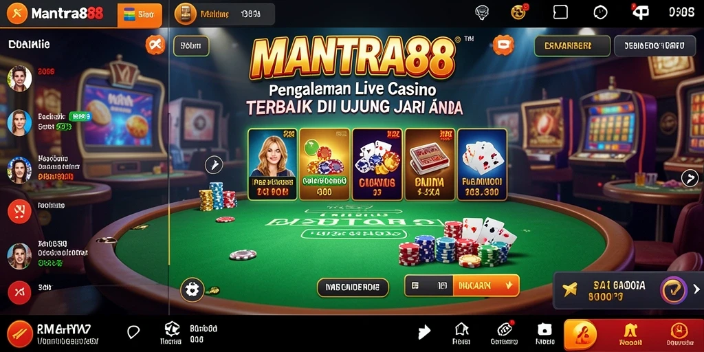 Tangkapan layar gameplay MANTRA88 dalam suasana Live Casino.