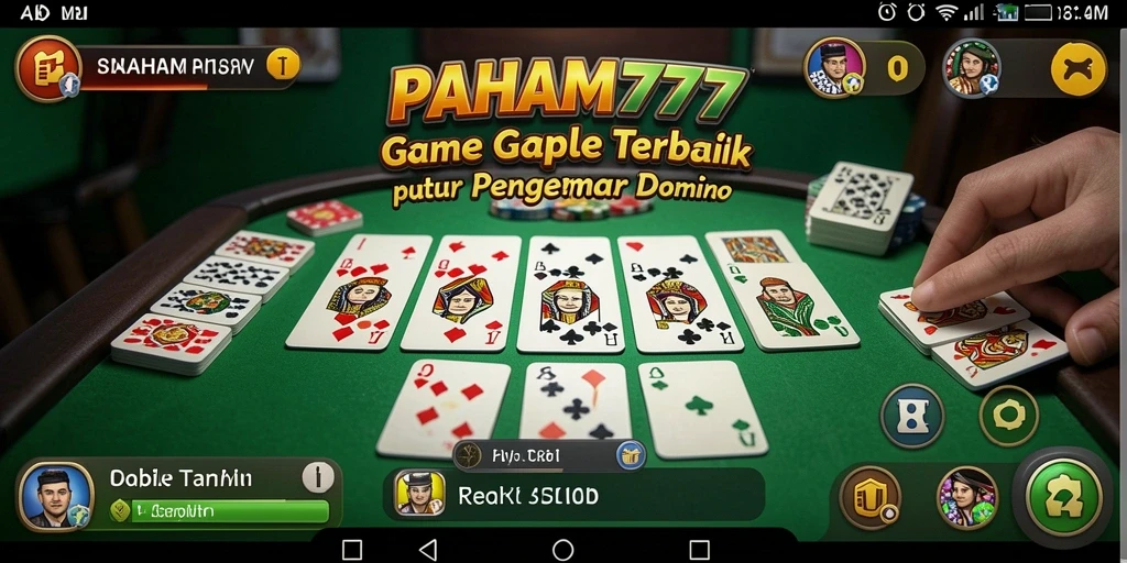 Tangkapan layar gameplay PAHAM777 yang menampilkan keseruan bermain Gaple.