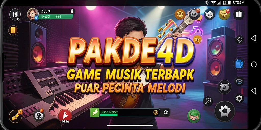 Screenshot utama PAKDE4D memperlihatkan gameplay interaktif yang menarik dan penuh warna.