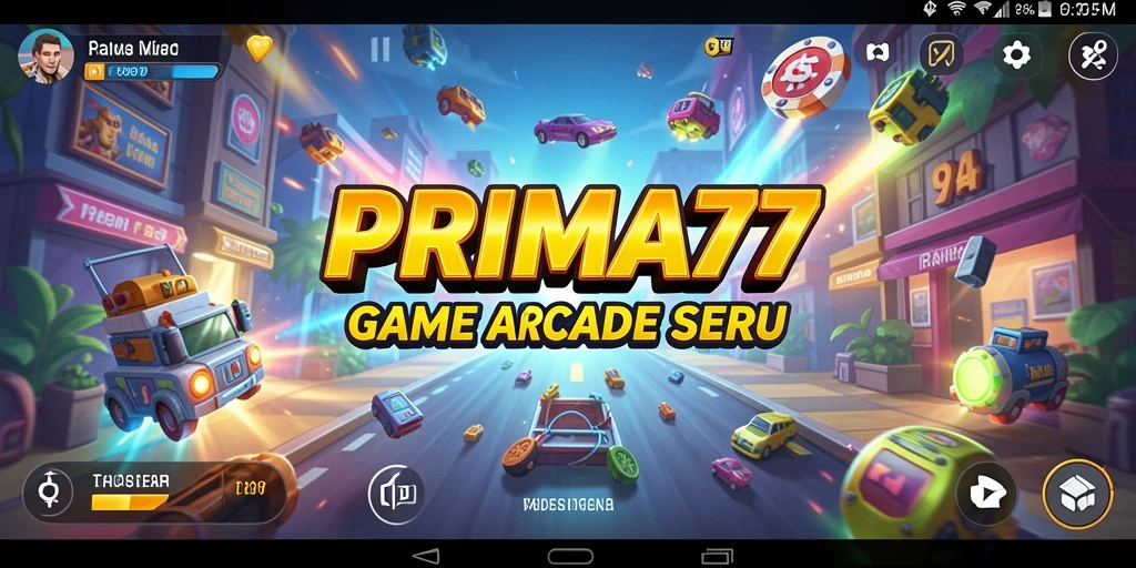 Tampilan gameplay seru dari PRIMA77 dengan aksi Arcade yang cepat.