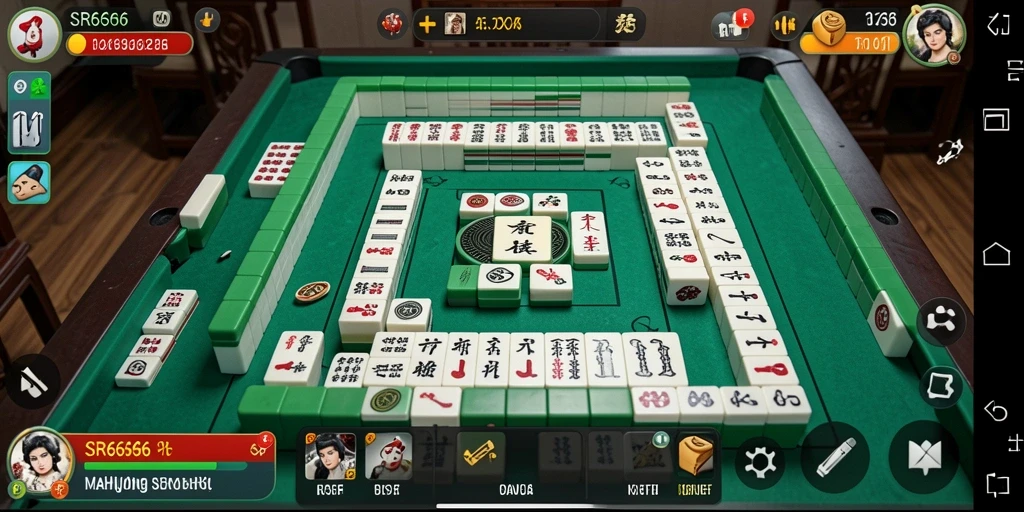 Tampilan gameplay menyerupai papan Mahjong yang menantang dan menarik.