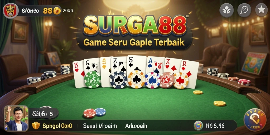 Screenshot gameplay Gaple di SURGA88 yang memukau.