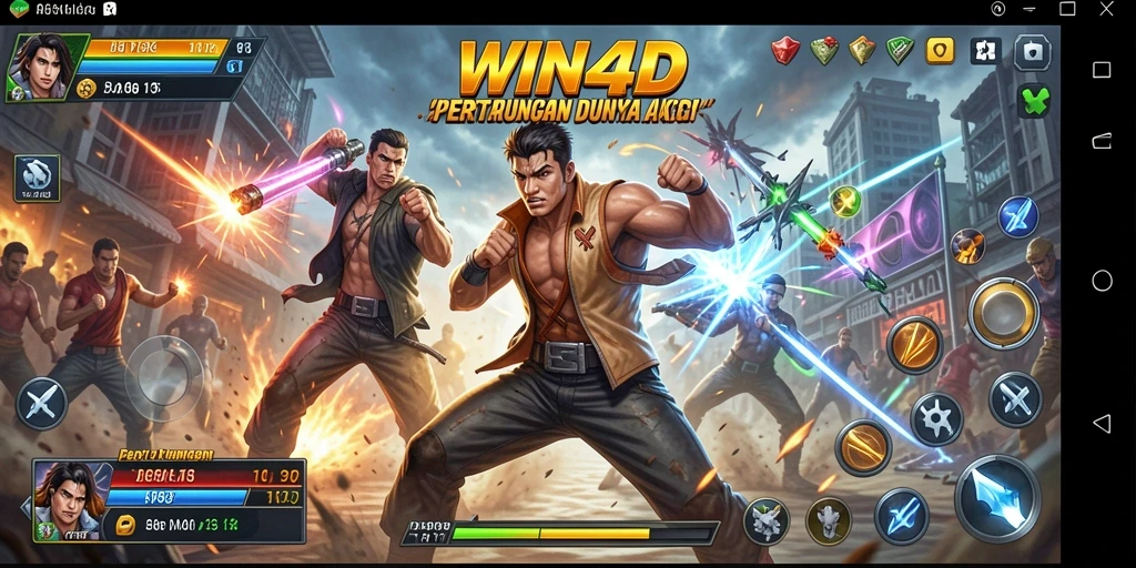 Tampilan menegangkan dalam gameplay WIN4D yang penuh aksi.